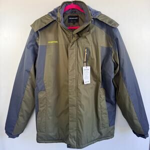 HOWON Men's Winter Mountain Ski Jacket-Hooded, Waterproof, Fleece-Lined-Large